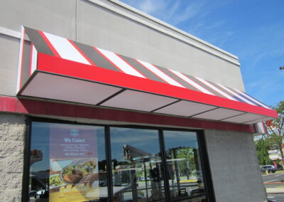 Custom Striped Awning 2