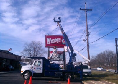 Wendy's Sign Serviced