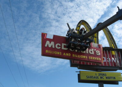 McDonald's Sign Serviced